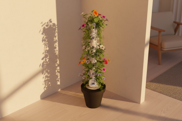 FIORI TORRE IDROPONICA COLTIVAZIONE DA MURO CON SISTEMA AUTOMATICO E SENSORI INTEGRATI - VEGG TOWER